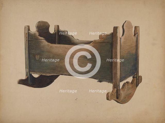 Baby Cradle, c. 1940. Creators: Harley Kempter, Bruce Gentry.