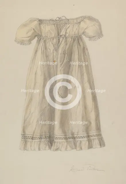 Baby Dress, c. 1940. Creator: Cora Parker.