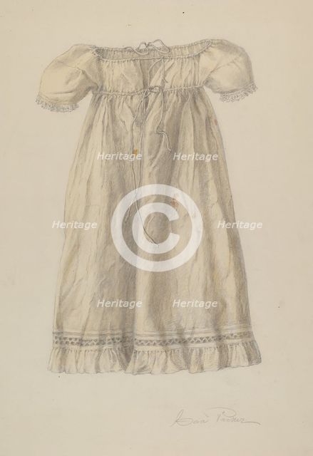Baby Dress, c. 1940. Creator: Cora Parker.