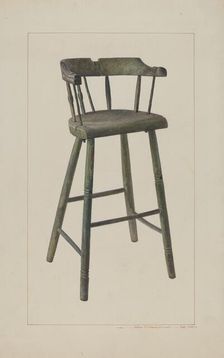 Baby High Chair, 1938. Creator: John Swientochowski