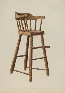 Baby High Chair, 1938. Creator: Max Fernekes