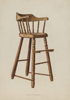 Baby High Chair, 1938. Creator: Max Fernekes