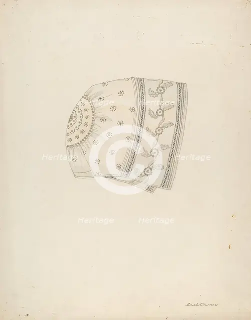 Baby's Bonnet, c. 1937. Creator: Edith Towner.