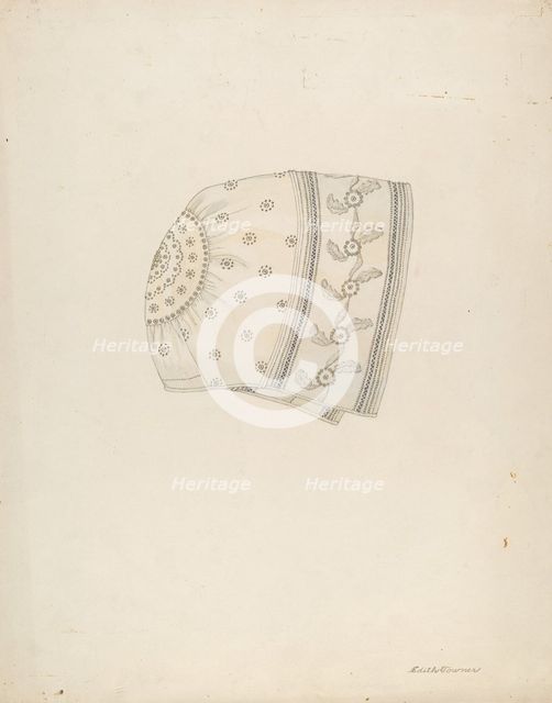Baby's Bonnet, c. 1937. Creator: Edith Towner.