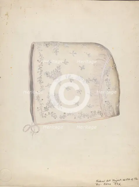 Baby's Cap, c. 1937. Creator: Edna C. Rex.