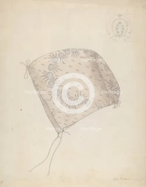 Baby's Cap, c. 1937. Creator: Mary E Humes.