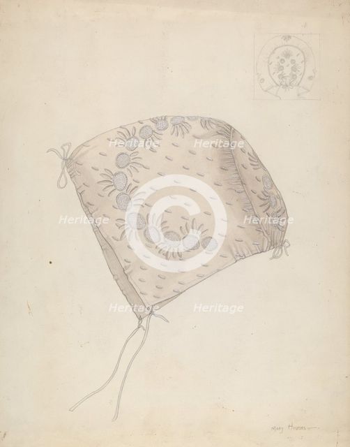 Baby's Cap, c. 1937. Creator: Mary E Humes.