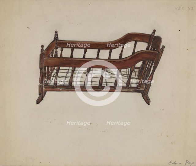 Baby's Cradle, 1935/1942. Creator: Edna C. Rex.