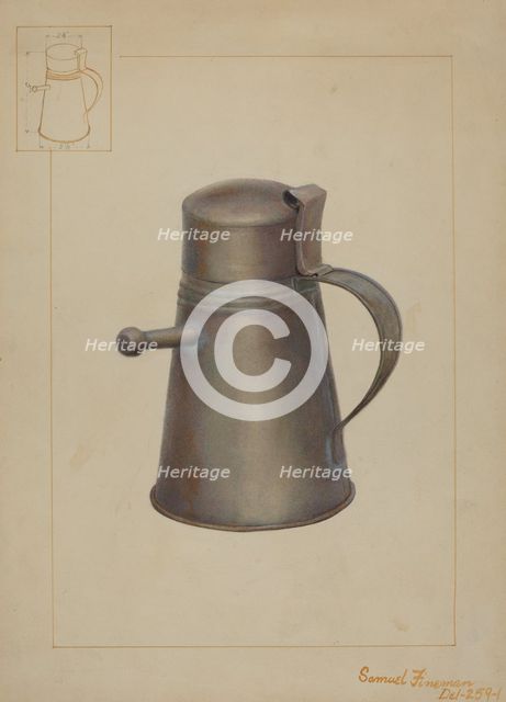 Baby's Feeding Bottle, c. 1937. Creator: Samuel Fineman.