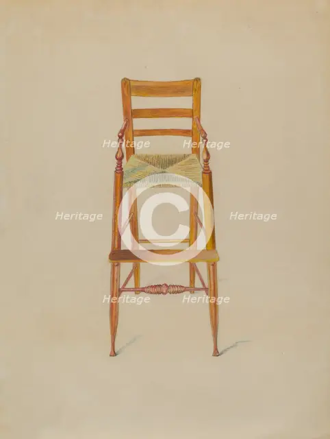 Baby's High Chair, c. 1936. Creator: Edith Magnette.