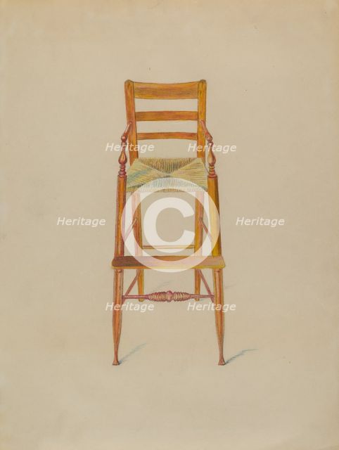 Baby's High Chair, c. 1936. Creator: Edith Magnette.