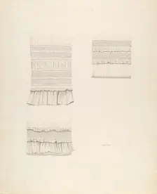Baby's Petticoat: Details, c. 1937. Creator: Ray Price