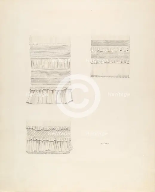 Baby's Petticoat: Details, c. 1937. Creator: Ray Price.