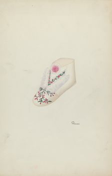 Baby's Shoe, c. 1938. Creator: Josephine C. Romano