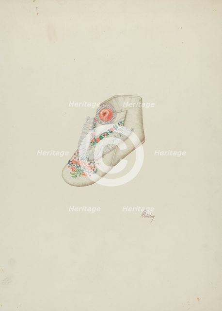 Baby's Shoe, c. 1940. Creator: Hal Blakeley.