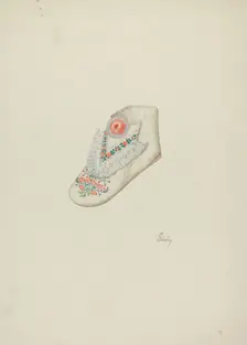 Baby's Shoe, c. 1940. Creator: Hal Blakeley