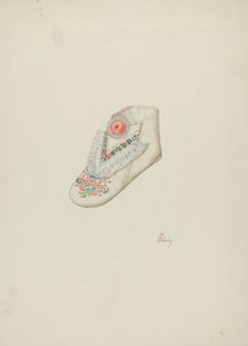 Baby's Shoe, c. 1940. Creator: Hal Blakeley