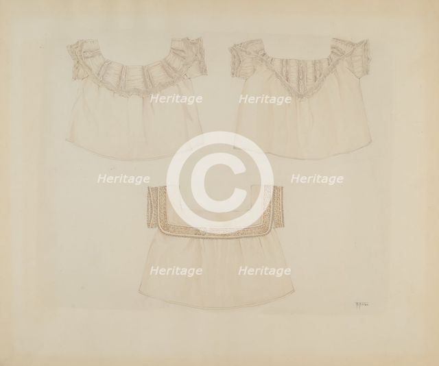 Baby's Under-waists, c. 1937. Creator: Arelia Arbo.