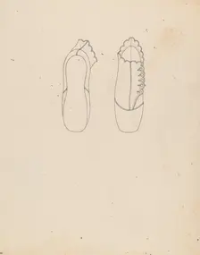 Baby Shoe, 1935/1942. Creator: Margaret Concha