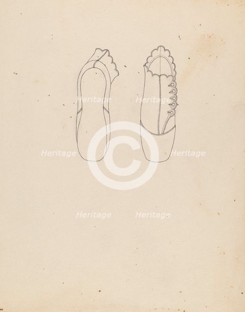 Baby Shoe, 1935/1942. Creator: Margaret Concha.