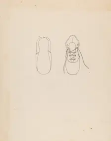 Baby Shoe, c. 1937. Creator: Mae A. Clarke