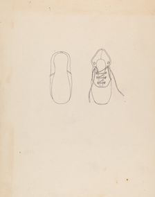 Baby Shoe, c. 1937. Creator: Mae A. Clarke