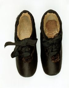 Baby shoes worn by Queen Victoria, 1819-1820. Creator: Unknown