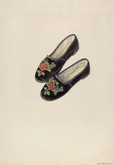 Baby Shoes, c. 1937. Creator: Edith Towner