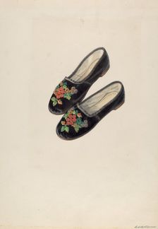 Baby Shoes, c. 1937. Creator: Edith Towner