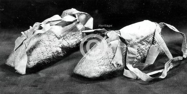 Baby Shoes, England, c.1842. Creator: Unknown.