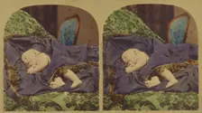 Baby sleeping, about 1860. Creator: London Stereoscopic & Photographic Co