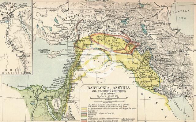 'Babylonia, Assyria and Adjoining Countries', c1902, (1903). Artist: Unknown.