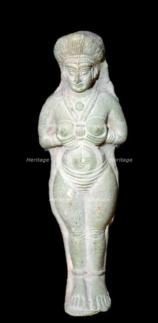 Babylonian terracotta statuette of Astarte. Artist: Unknown