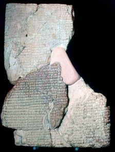 Babylonian story of the flood on a clay tablet, probably from Sippor, Old Babylonian, 1635BC