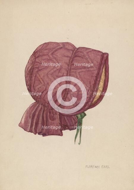 Baby's Hood, c. 1937. Creator: Florence Earl.