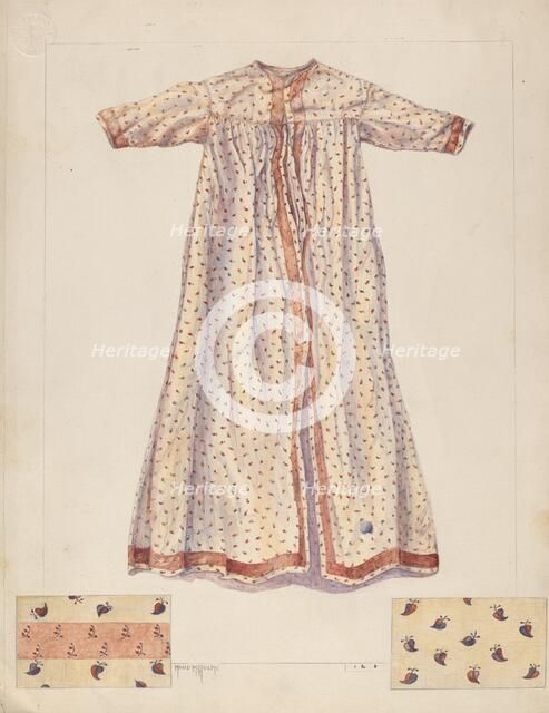 Baby's Nightgown, c. 1937. Creator: Maud M Holme.