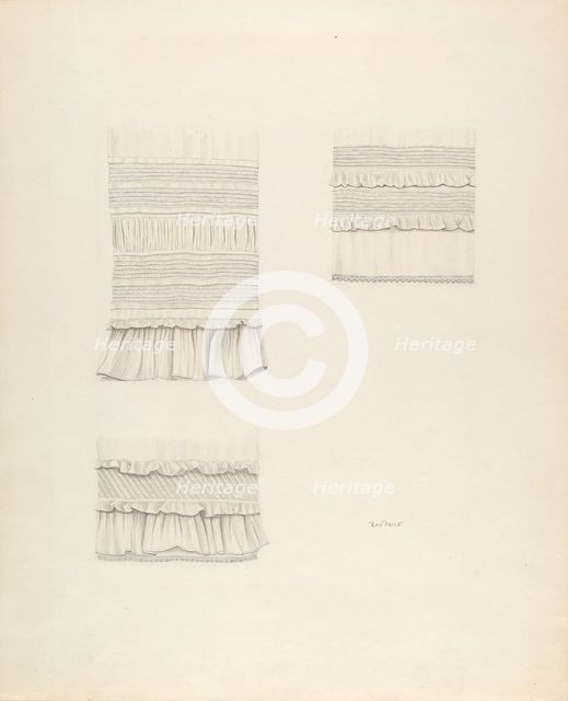 Baby's Petticoat: Details, c. 1937. Creator: Ray Price.