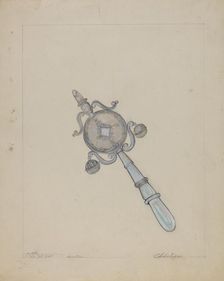 Baby's Rattle, 1935/1942. Creator: Columbus Simpson