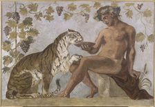 Bacchus with a tiger, 1834. Creator: Delacroix, Eugène (1798-1863)
