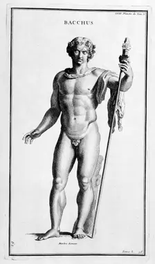 Bacchus, after a Roman statue 1757. Artist: Bernard de Montfaucon