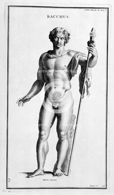 'Bacchus, after a Roman statue', 1757. Artist: Bernard de Montfaucon