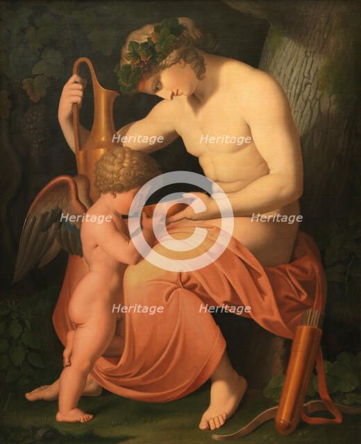 Bacchus and Cupid, 1796. Creator: Carstens, Asmus Jacob (1754-1798).