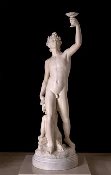 Bacchus and a Faun, 19th century. Creator: Unknown