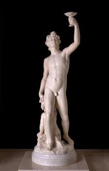 Bacchus and a Faun, 19th century. Creator: Unknown