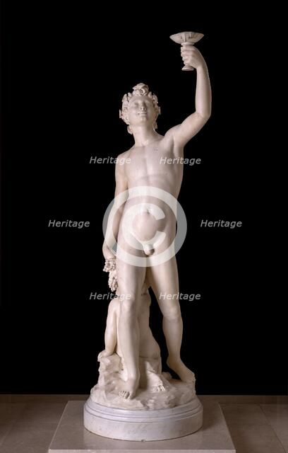 Bacchus and a Faun, 19th century. Creator: Unknown.