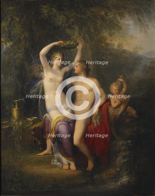 Bacchus and Ariadne, late 18th century. Creator: Jonas Akerstrom.