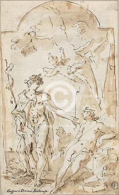 Bacchus and Ariadne, n.d. Creator: Gaspare Diziani.