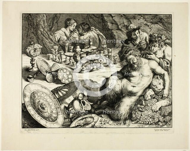Bacchus and Drunken Silenus/The Dream of Silenus, 1635/40. Creator: Frans van den Wyngaerde.