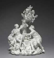 Bacchus and Venus, c. 1755. Creator: Tournay Factory (Belgian); Friedrich Elias I Meyer (German, 1723-1785), after a design by
