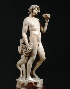 Bacchus c. 1496 - 1497, work in marble by Michelangelo